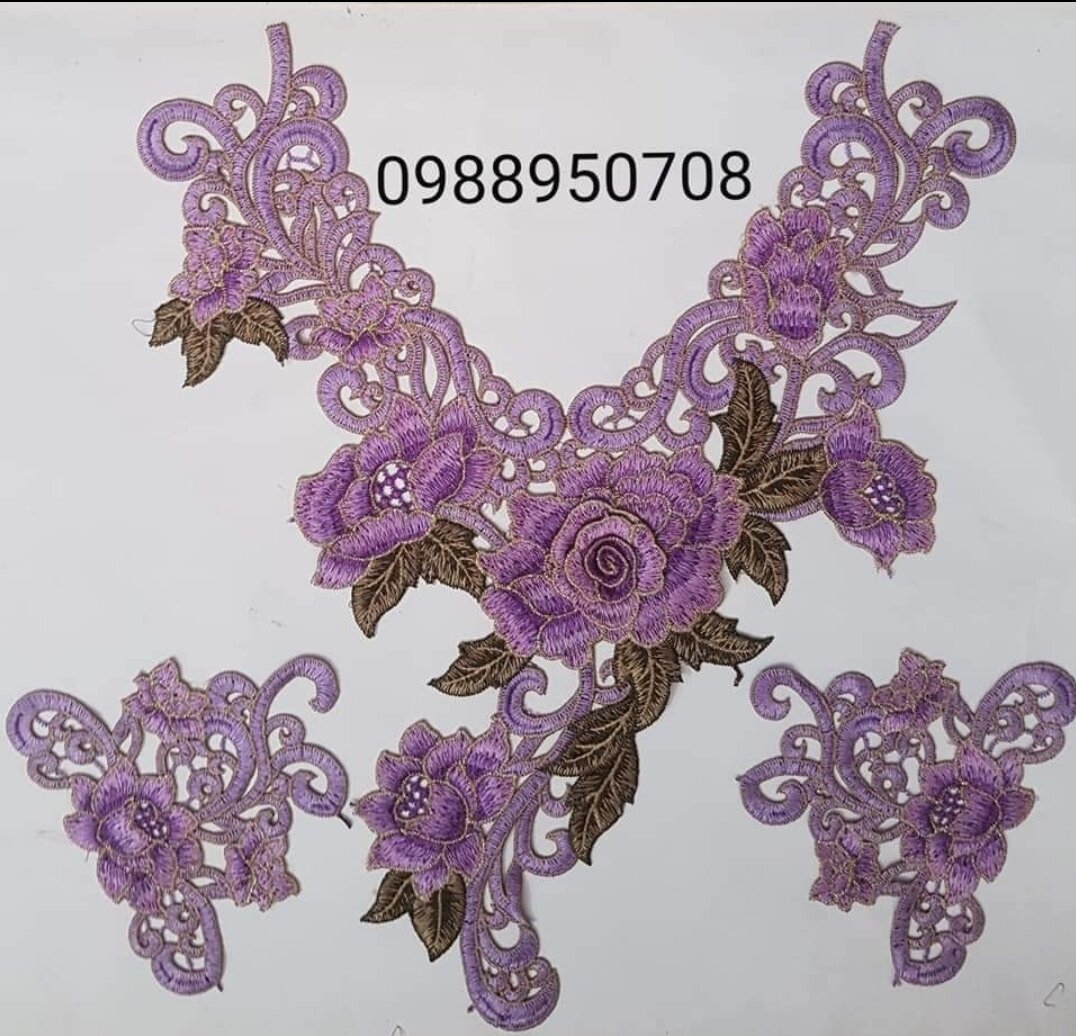BỘ CỔ TAY 3D MAY ÁO