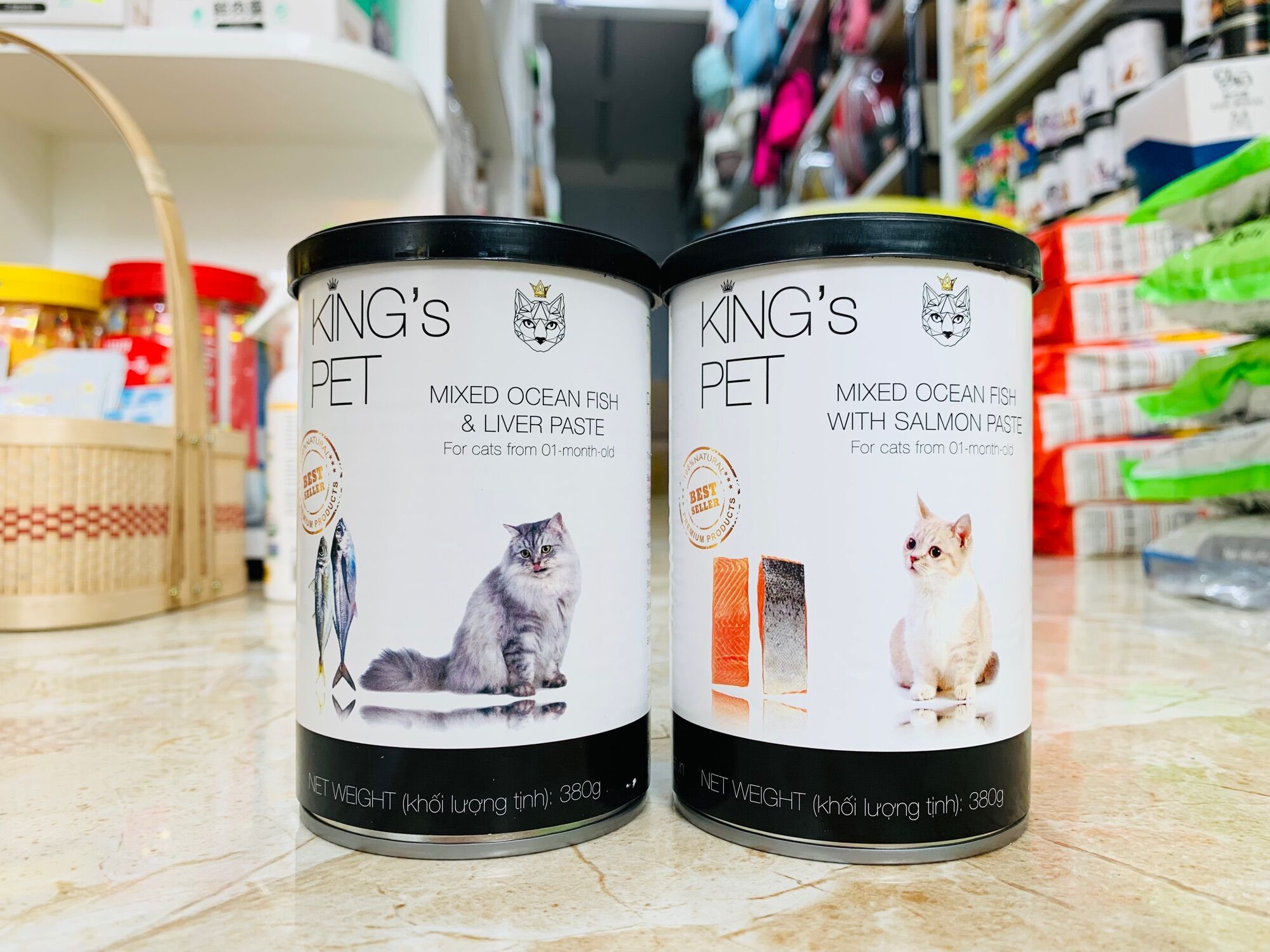 Pate cho chó mèo King Pet 380g
