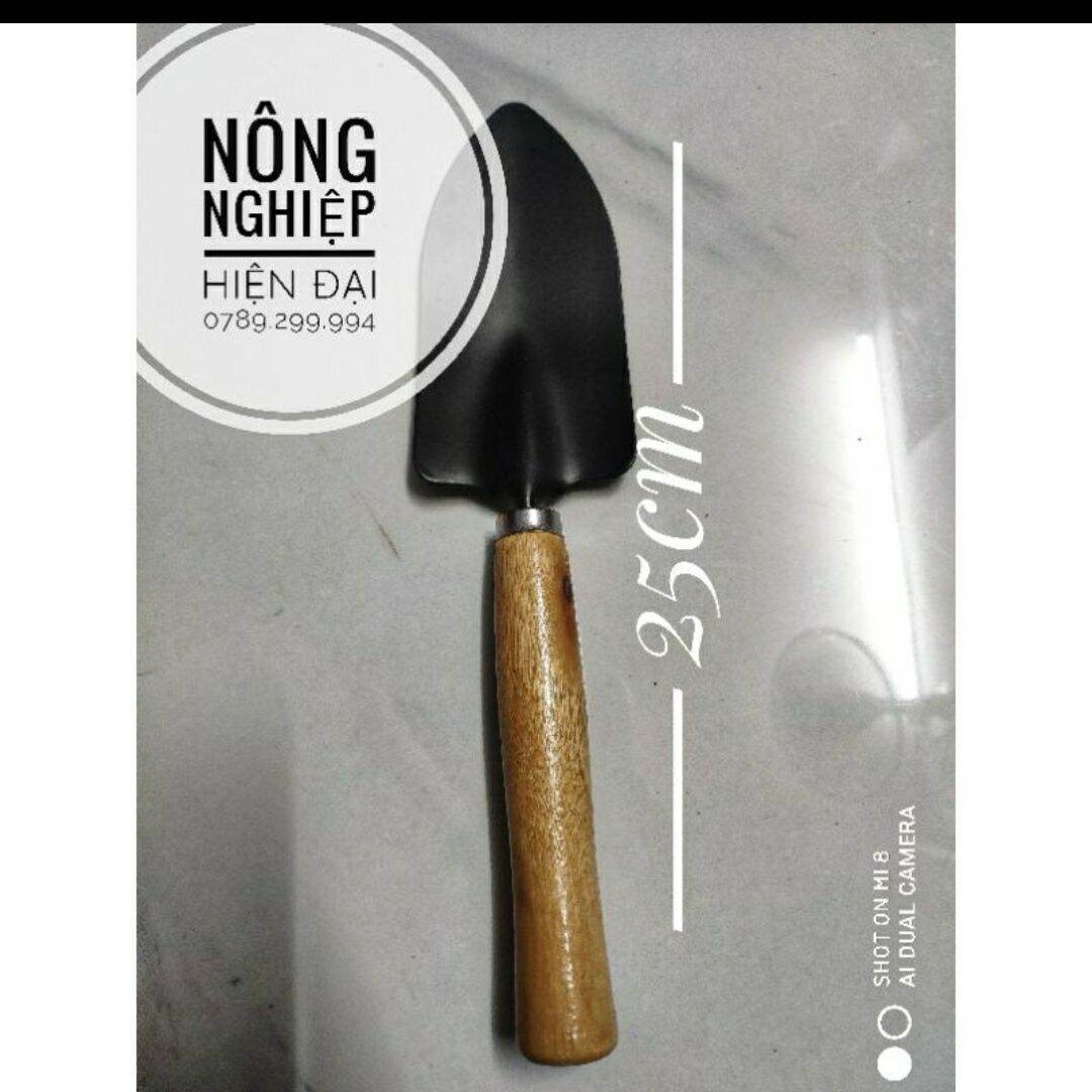 (Size L) BỘ DỤNG CỤ LÀM VƯỜN MINI CÁN GỖ GARDEN TOOL