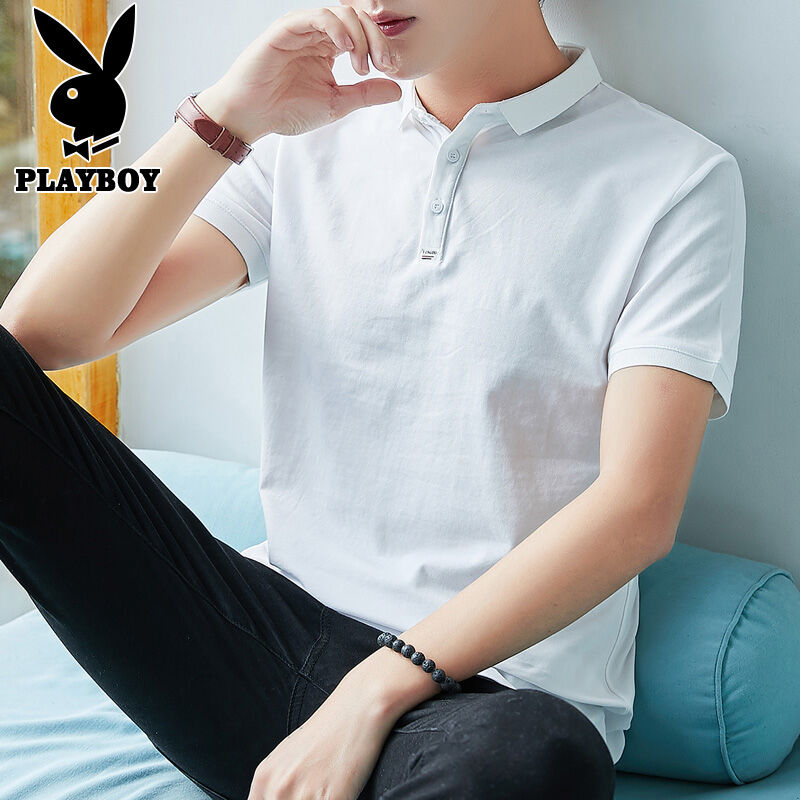 Áo phông playboy thương hiệu thời trang tay ngắn áo phông nam áo mặc trong mẫu mới mùa hè 2023 áo polo thương mại trang phục nam