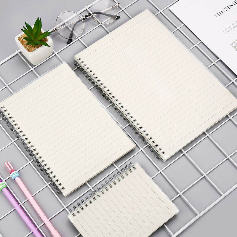 Sổ còng bìa nhựa dẻo trong suốt a5/a6/b5 160 trang, sổ tay bìa trong sổ lò xo ananstore