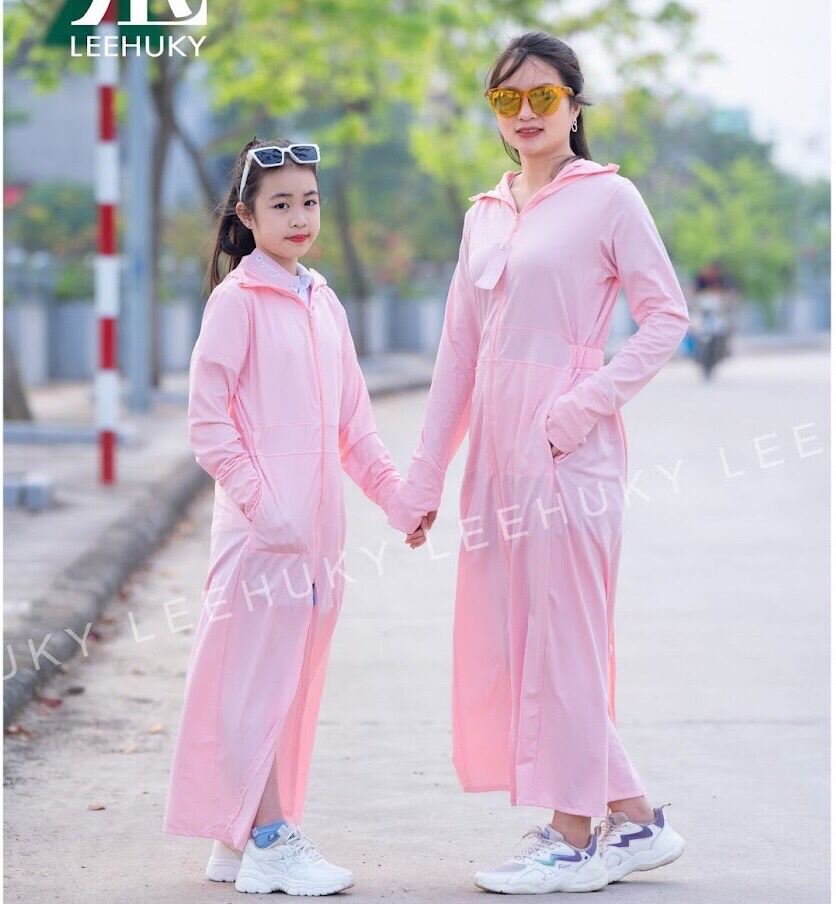 Áo Chống Nắng Nữ Toàn Thân Cao Cấp Vải Cotton Thun Lạnh Siêu Mát