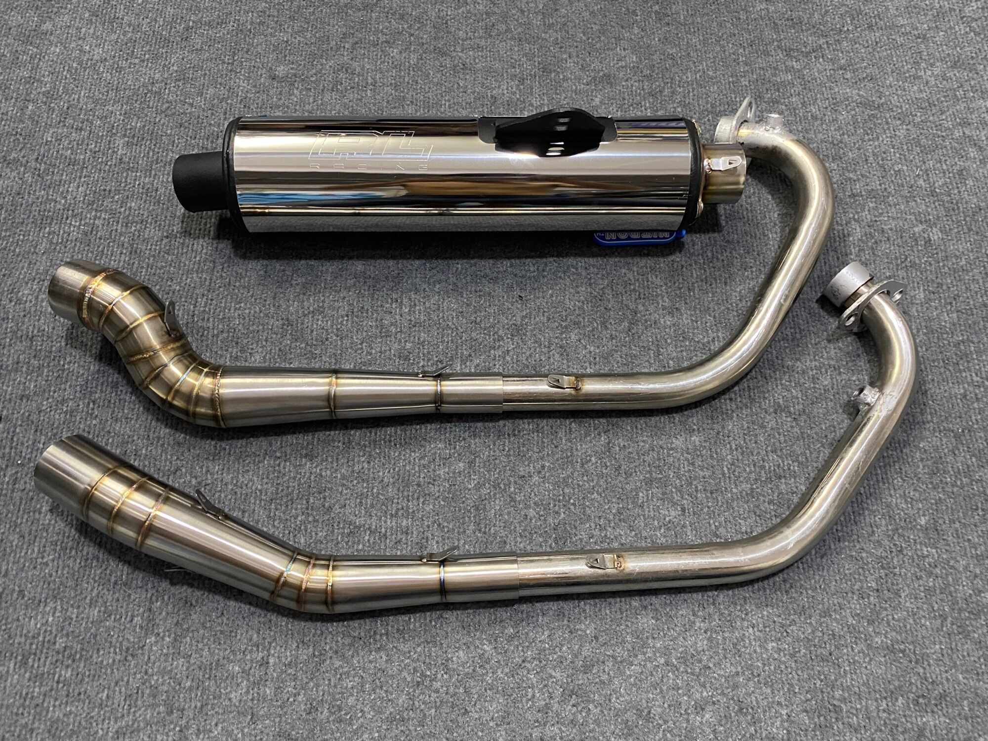 Pô CBR Gắn Satria Raider Adapter rời full ốp inox kèm Cổ 2 khúc siêu xịn