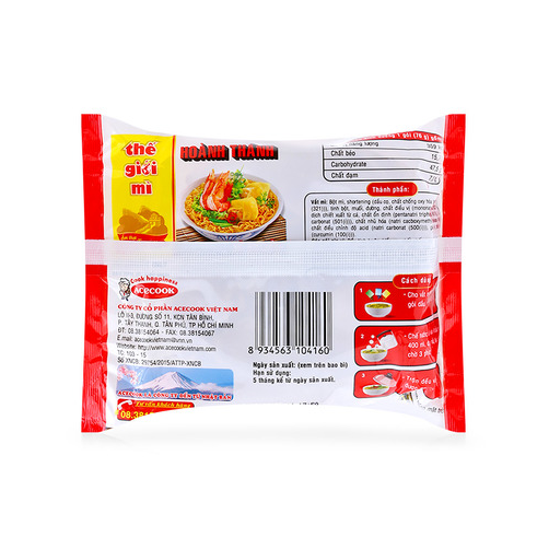 Mì Hoành Thánh (79g × 30 gói)...date mới ...bao ngon