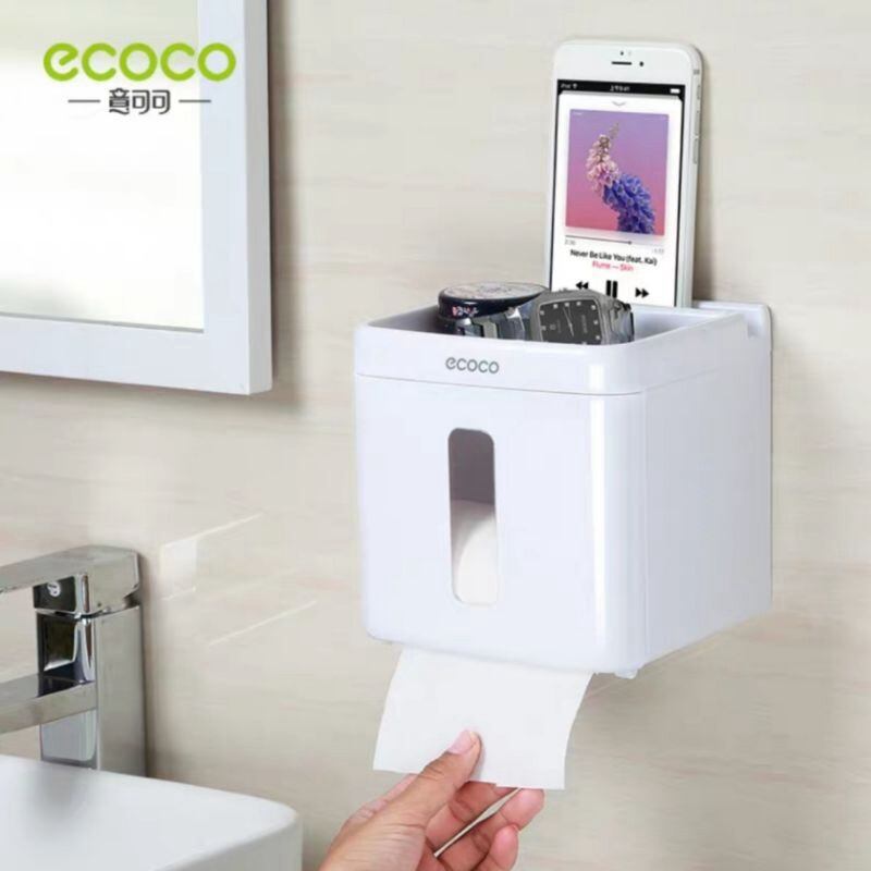 Hộp đựng giấy vệ sinh vuông ECOCO cao cấp 1612