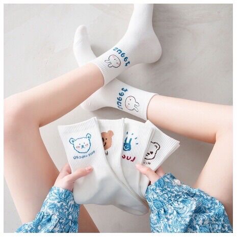 Tất vớ trắng cổ cao