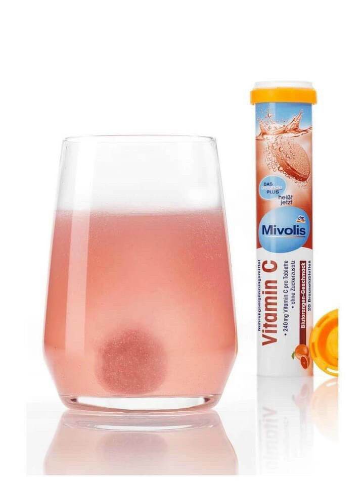 Viên sủi vitamin C Mivolis hộp 20v