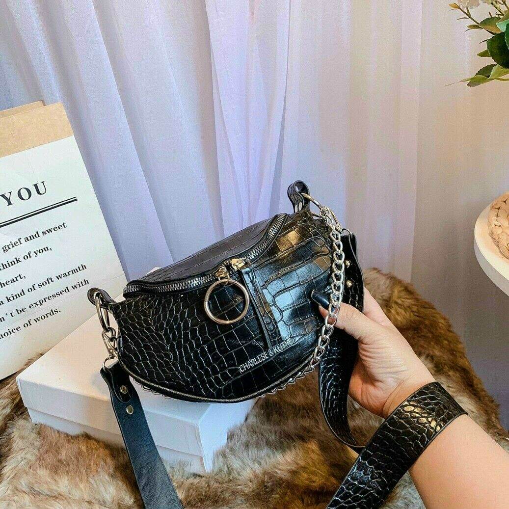 Túi bao tử da vân cá sấu Nam Nữ cực chất