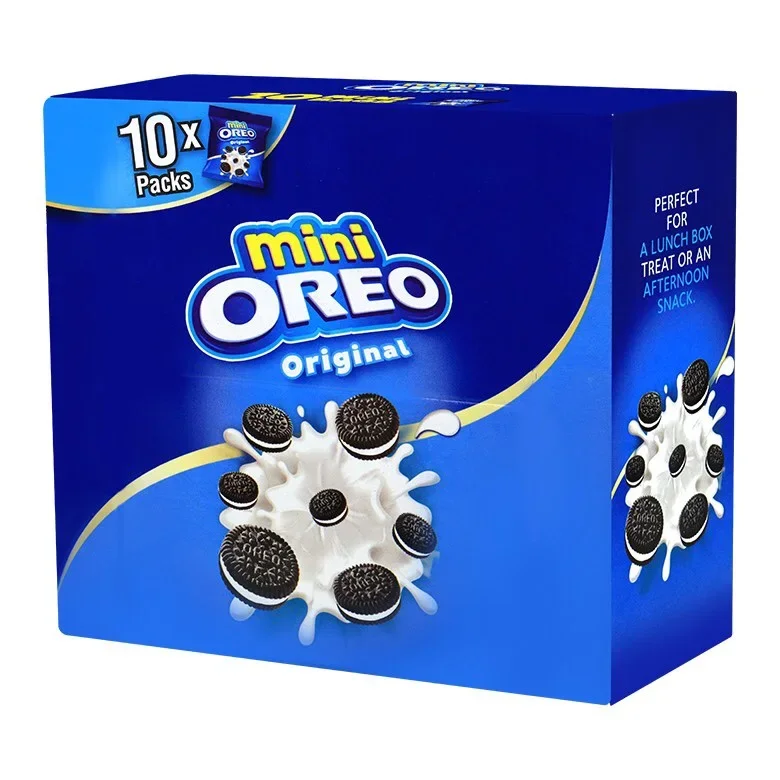 Bánh quy Oreo Mini hương vani hộp 204g (10 gói x 20.4g)