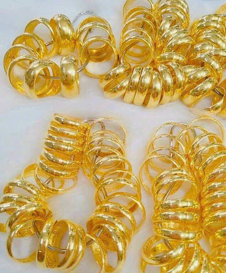 Nhẫn khâu đủ chỉ mạ vàng 24k cao cấp khắc 4 số 9