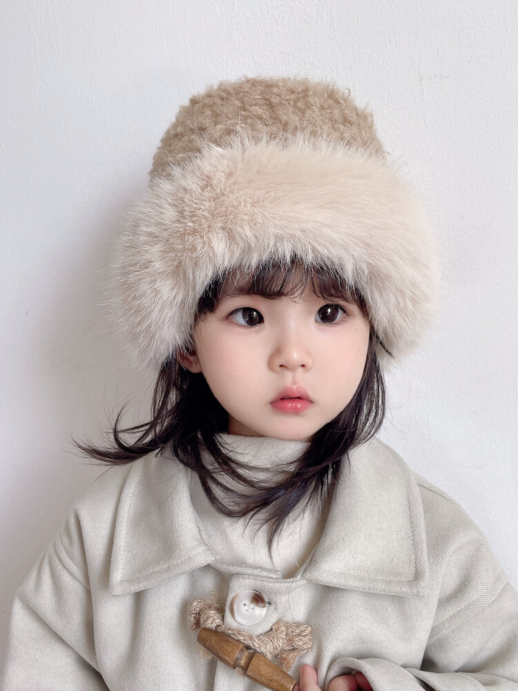 Mũ Trẻ Em Mùa Thu Đông Mũ Lưỡi Trai Dày Dặn Bằng Vải Nỉ Cừu Mũ Trẻ Em Dễ Thương Mũ Trẻ Em Unisex Mũ Trẻ Em Bằng Vải Nỉ Cừu Dày