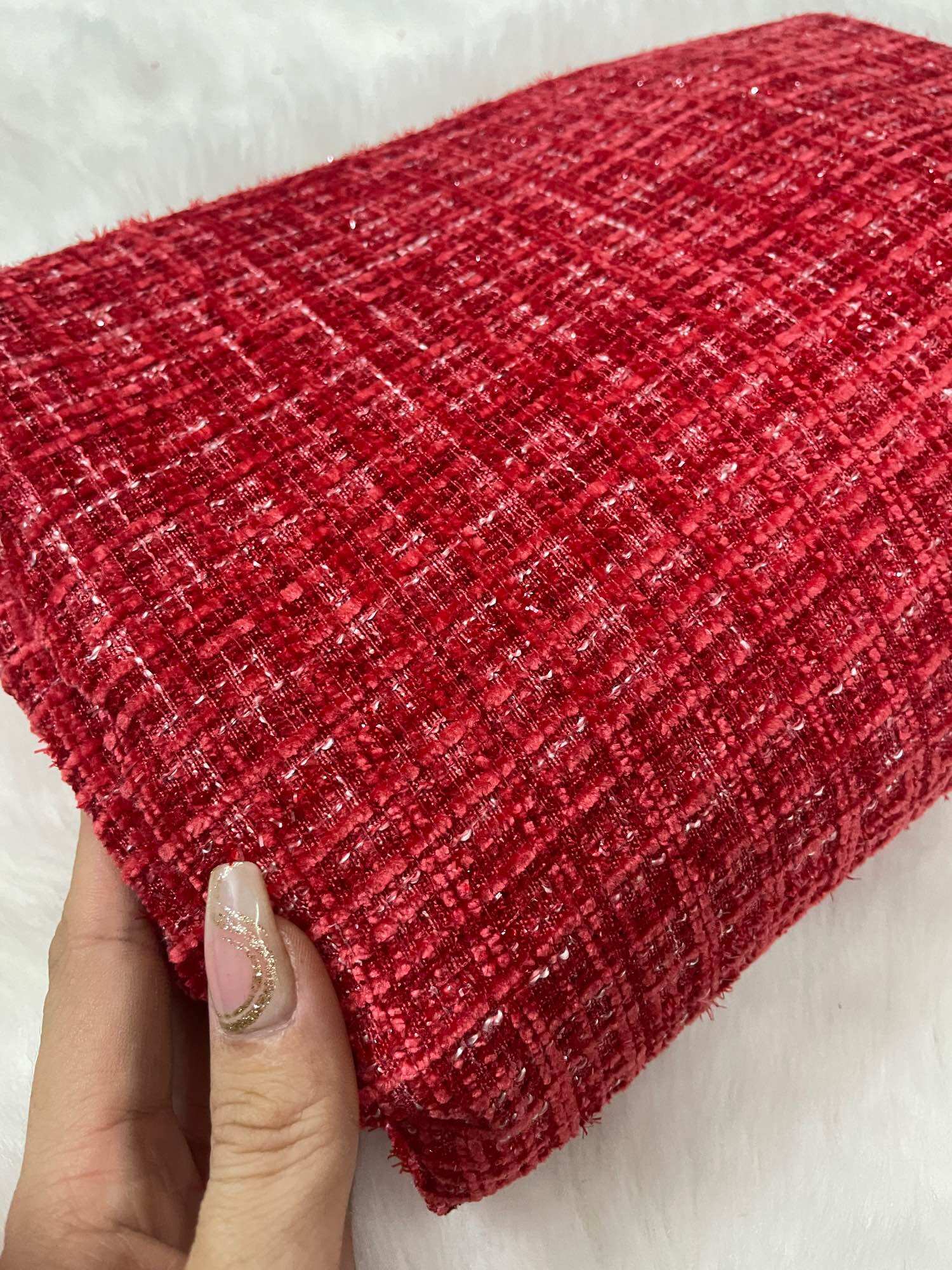 Vải dạ tweed phẩy kim sa cao cấp