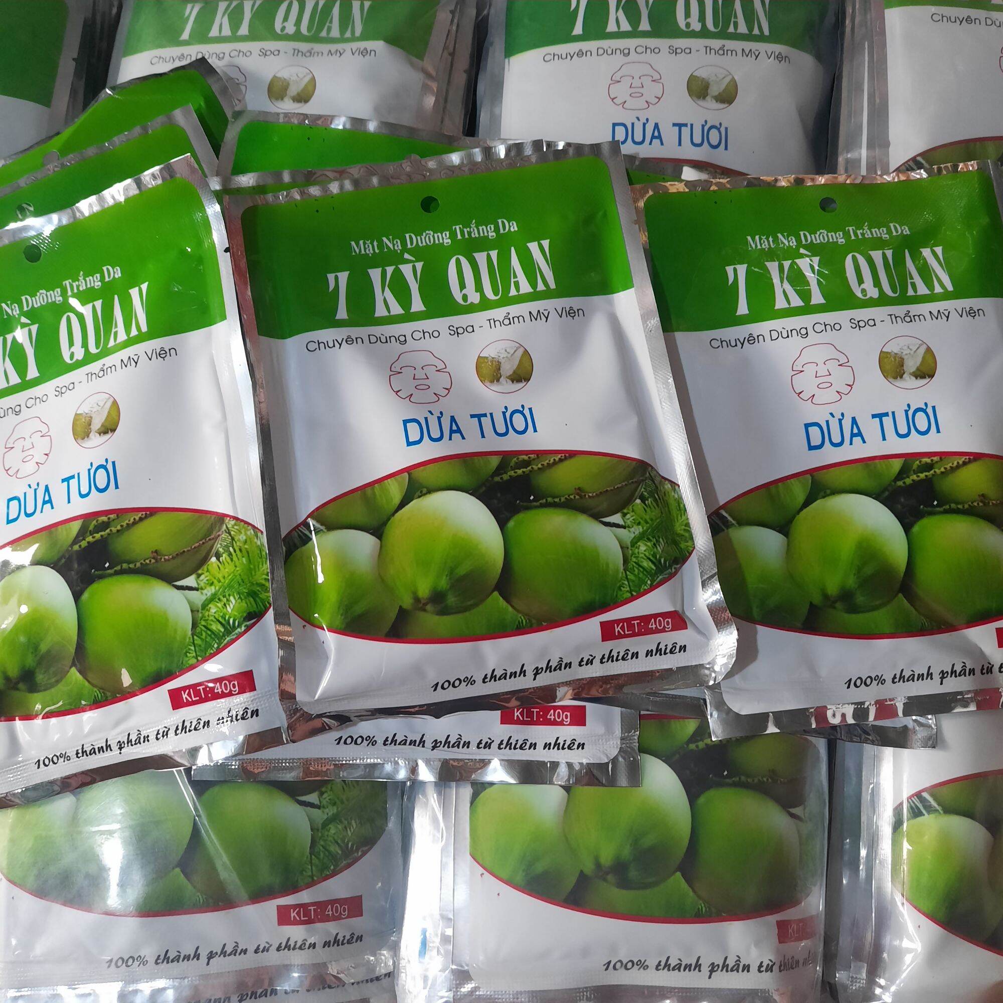 combo 10 miếng mặt nạ dưỡng da dừa tươi