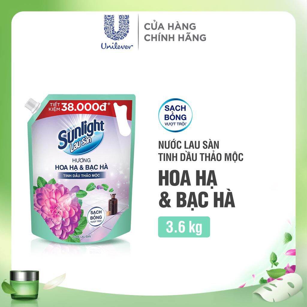 Nước Lau Sàn Sunlight Thảo Mộc Túi 3.6 Kg
