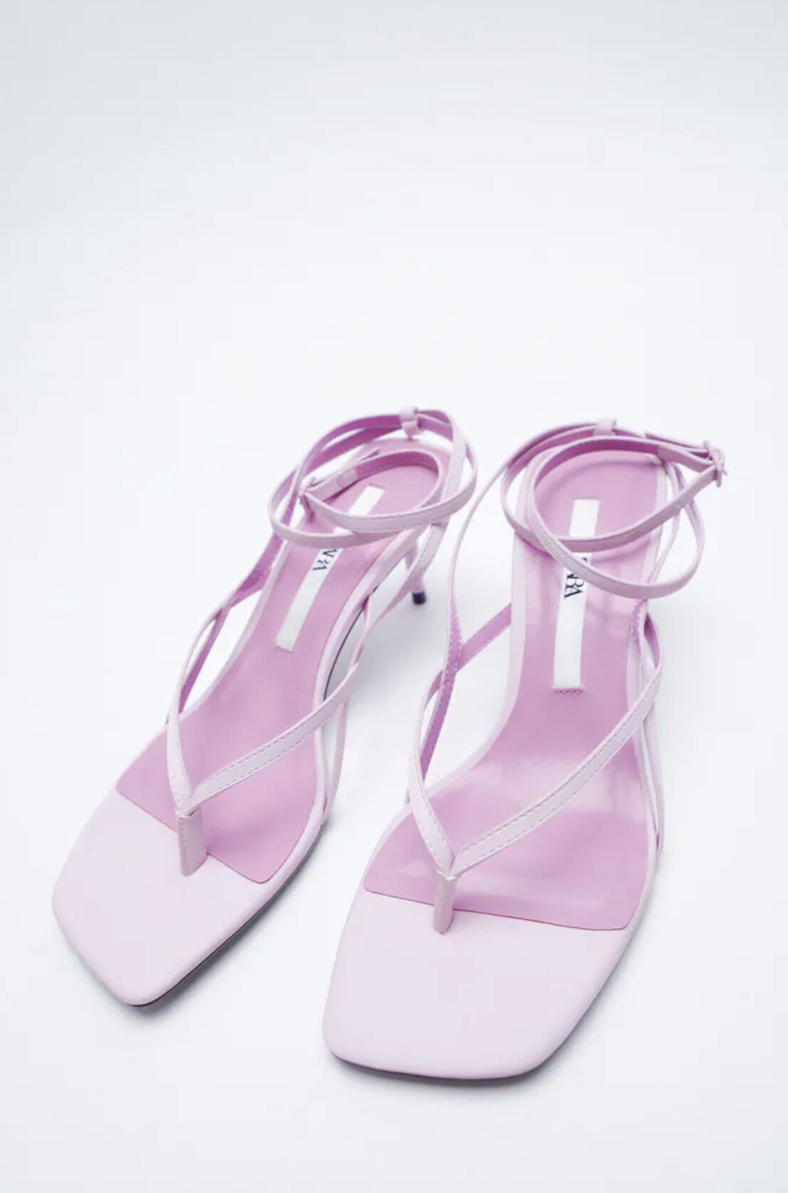 Sandal xỏ ngón Zara, màu tím hồng, gót 5phân dễ thương