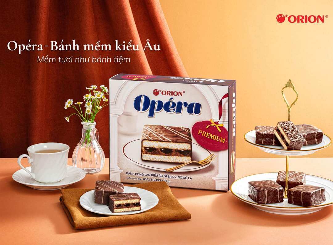 Hộp 12 gói bánh mềm kiểu âu opera orion 336gopéra - bánh mềm kiểu âu, mềm tươi như bánh tiệm 🤍