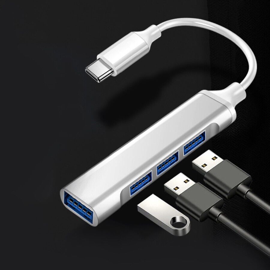 Cáp chuyển tin hiệu Type C sang 4 cổng Usb 3.0 - Hup chia cổng type C
