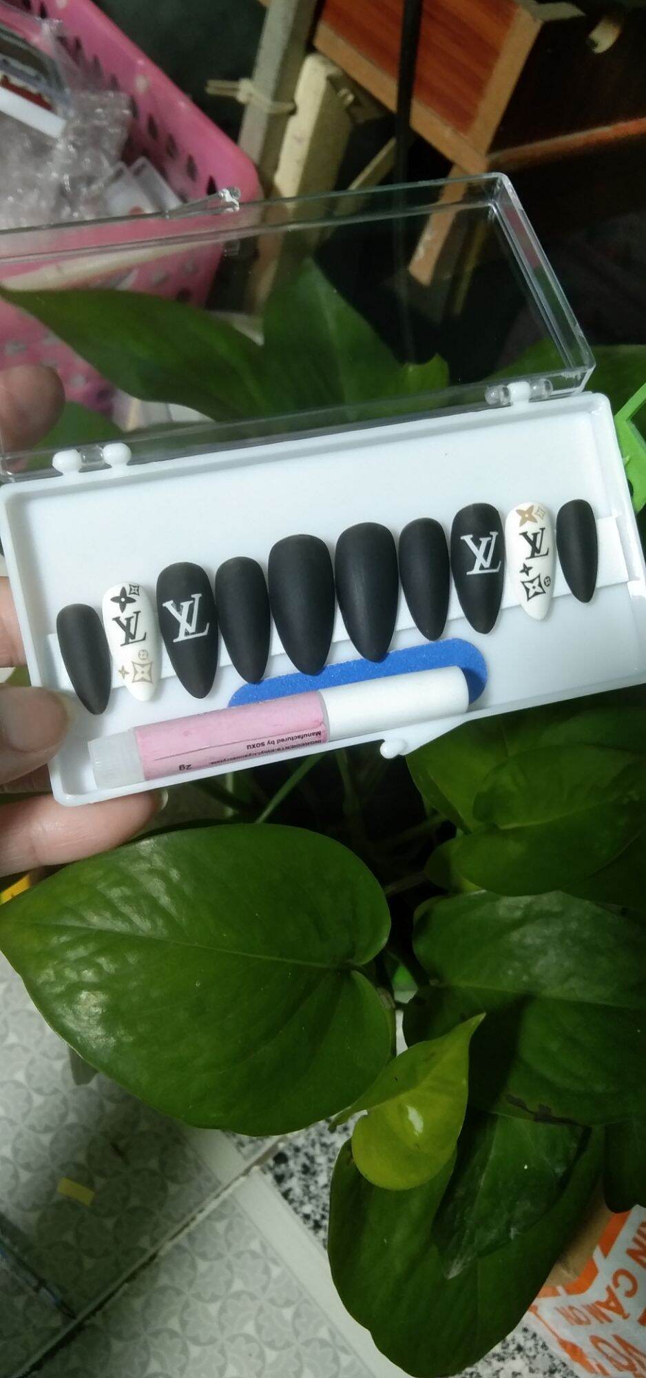 [Nail box giá rẻ] Bộ Móng úp phom nhọn bầu