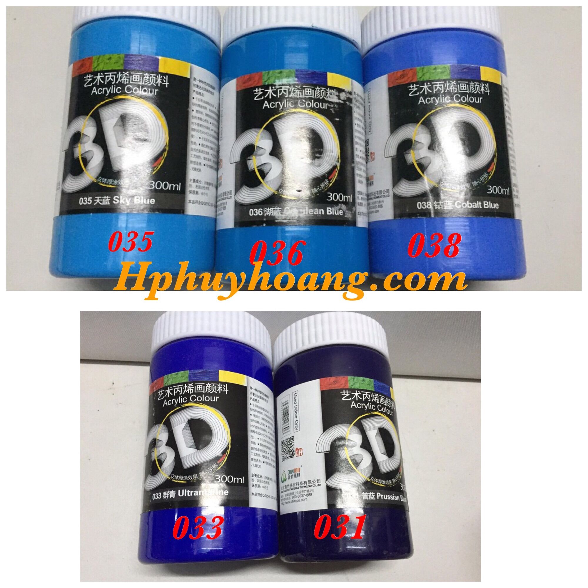 MÀU ACRYLIC 3D LỌ 300ML