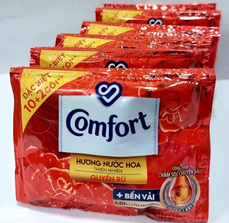 Dây nước xả Comfort nước hoa thiên nhiên Quyến Rũ 10 gói x 20ml