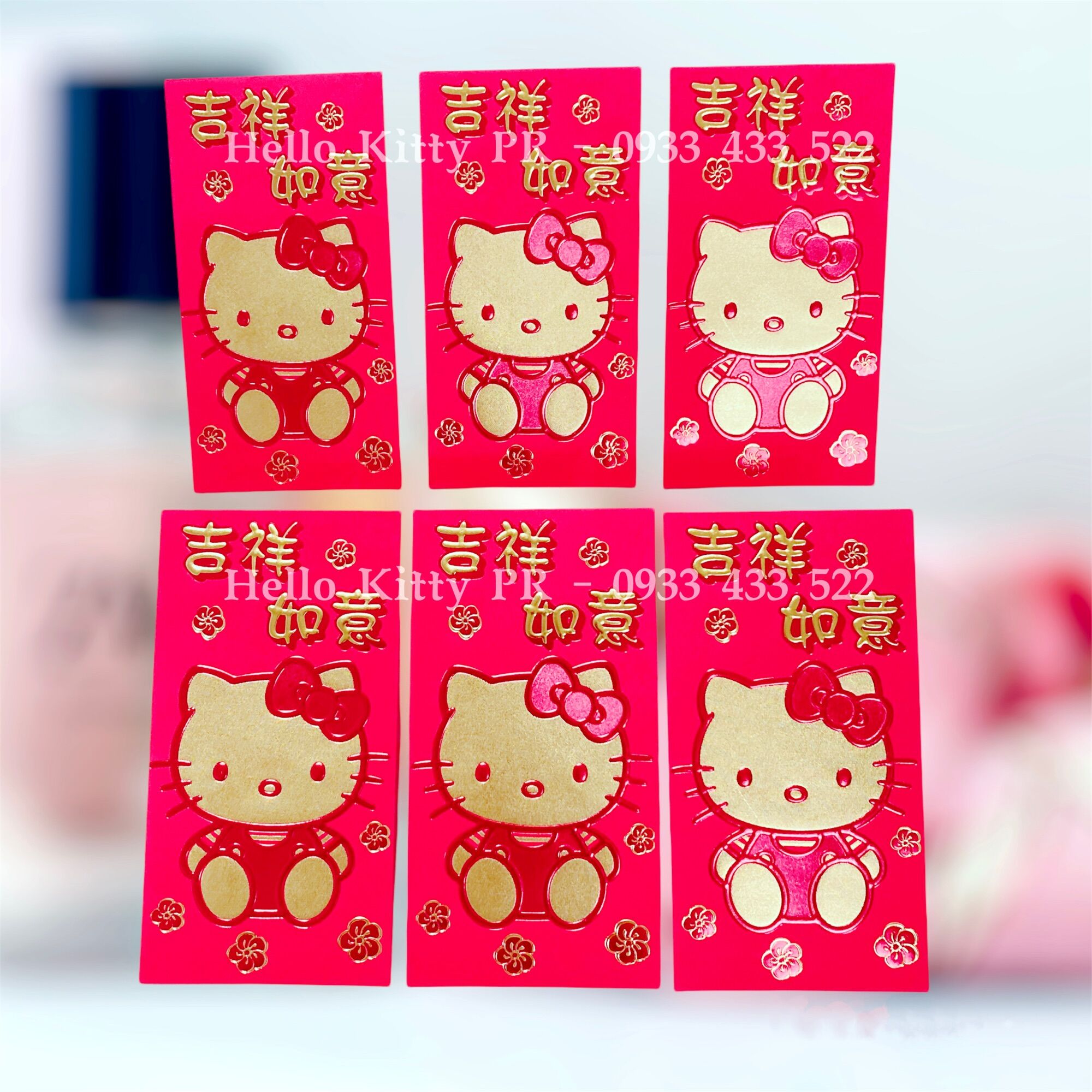 Set 6 bao lì xì Hello Kitty