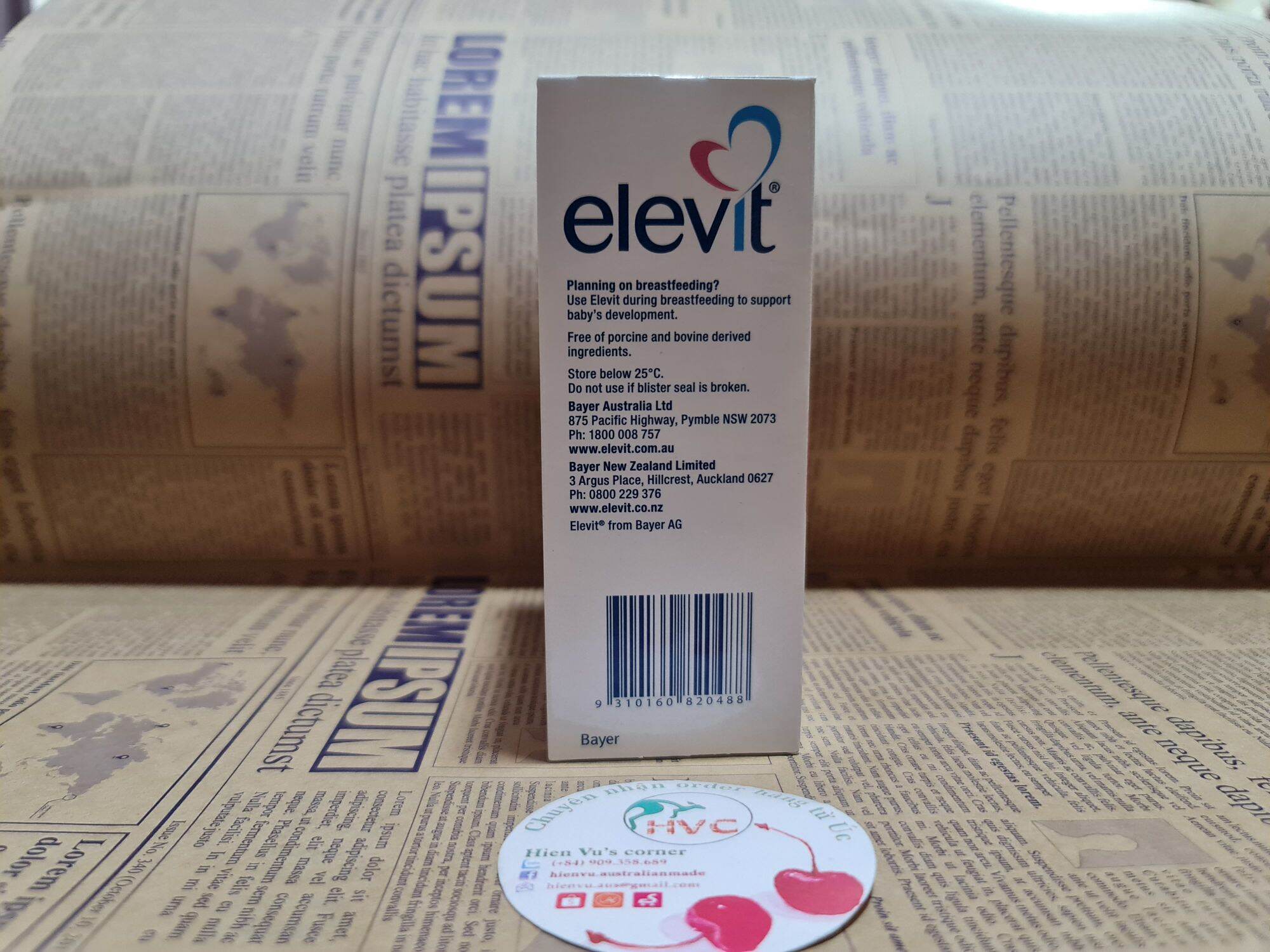[HCM]Elevit 100 viên hồng