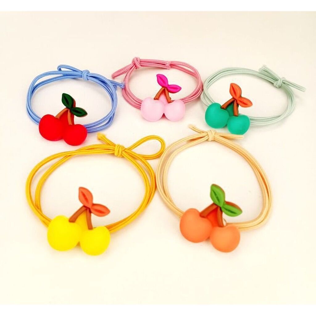🌈Tồn Kho_ Sỉ 100 Sợi dây Cột Tóc CHERRY Dễ thương