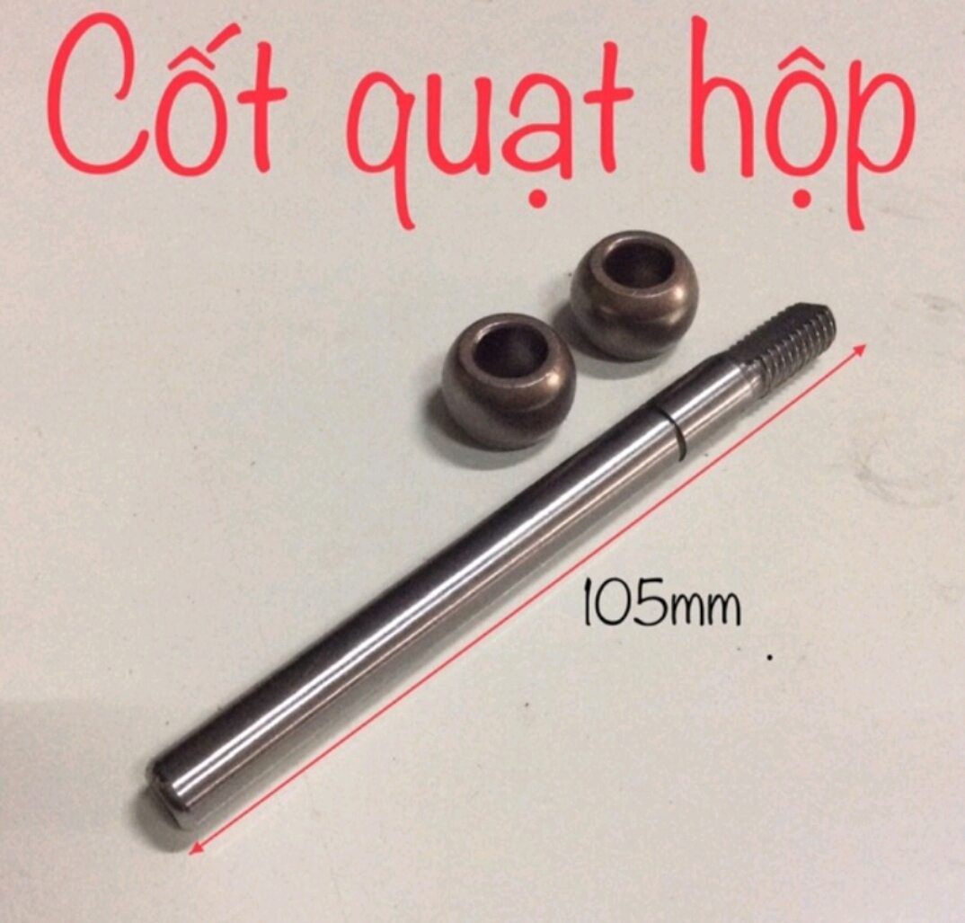 Trục quạt hộp 8mm dài 105mm kèm 2 viên bạc phụ kiện dùng cho quạt