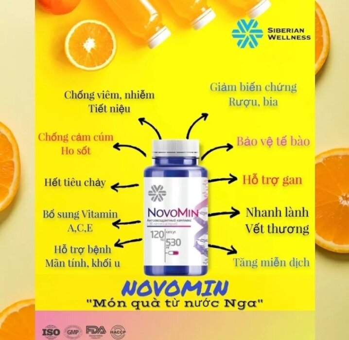 Thực phẩm uống novomin (Hobomin)siberi Nga.