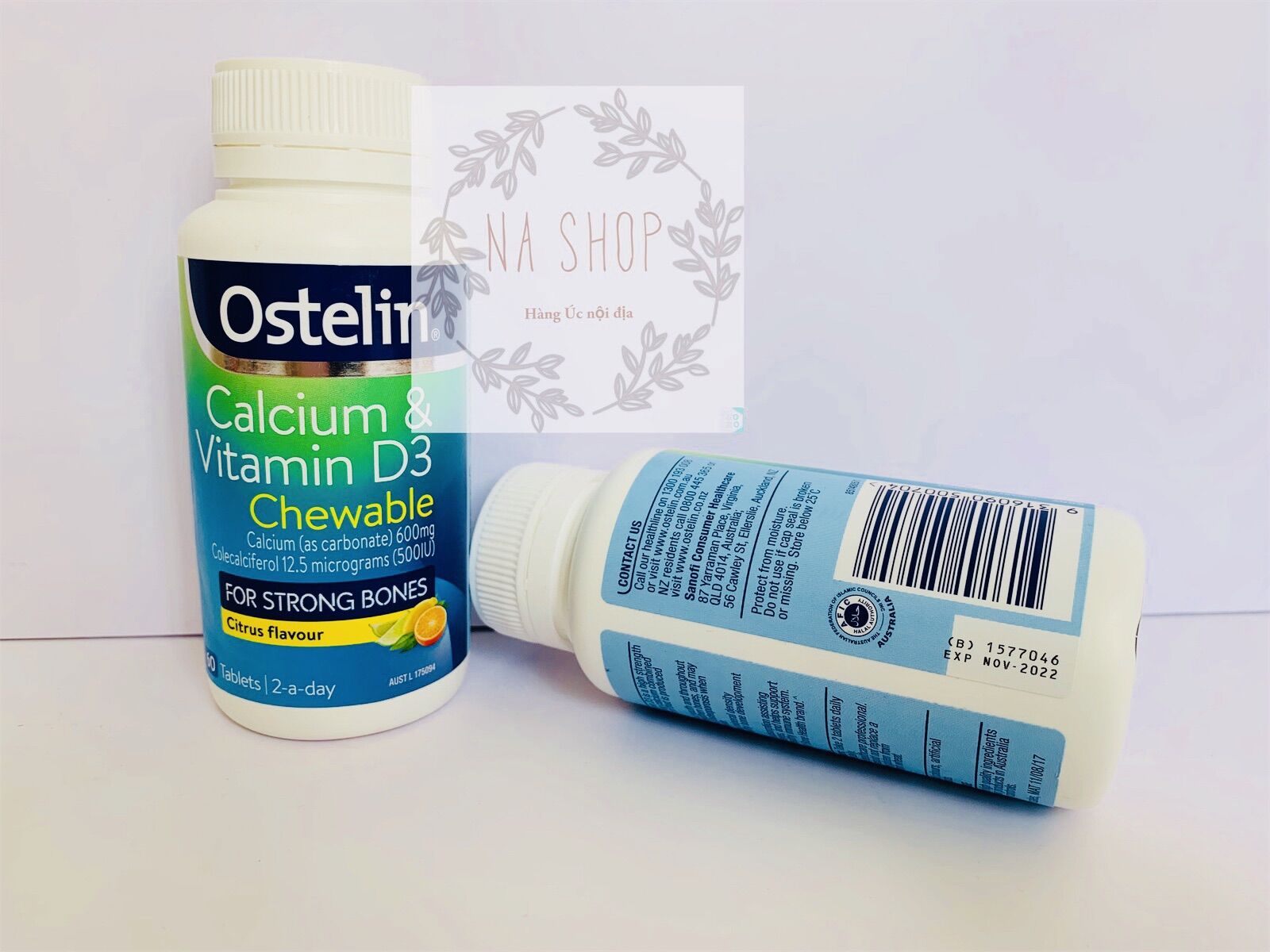 Ostelin Canxi & Vitamin D3 60 Viên Nhai