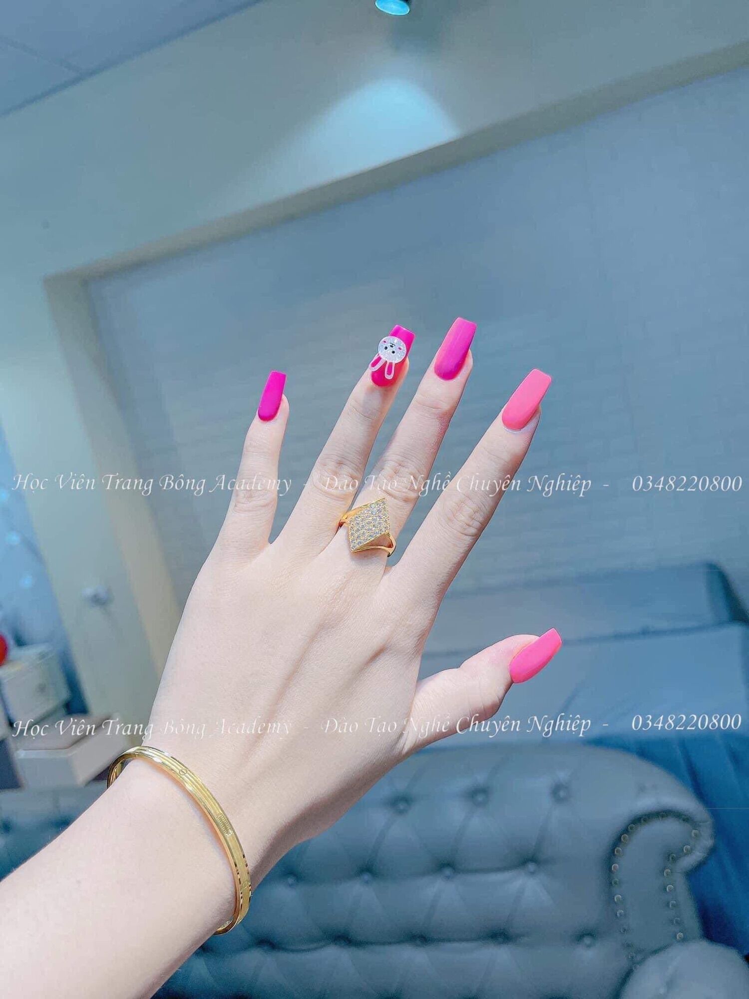 Charm thỏ trang trí móng