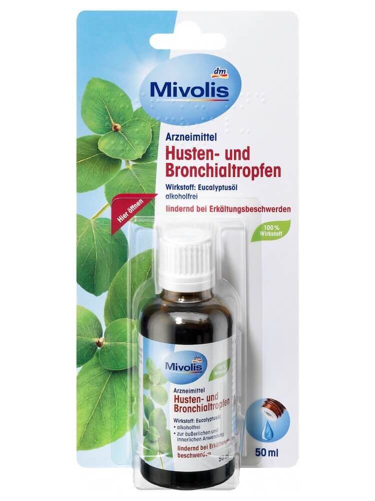 Tinh dầu khuynh diệp Mivolis Husten und Bronchialtropfen50 ml