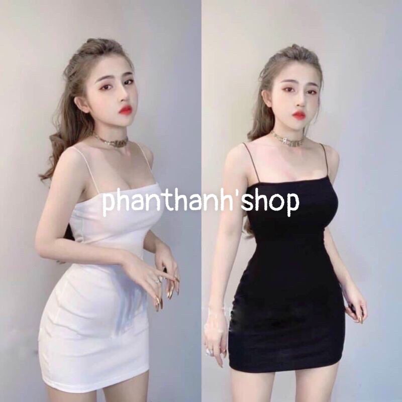 Body 2 dây nữ thun zip