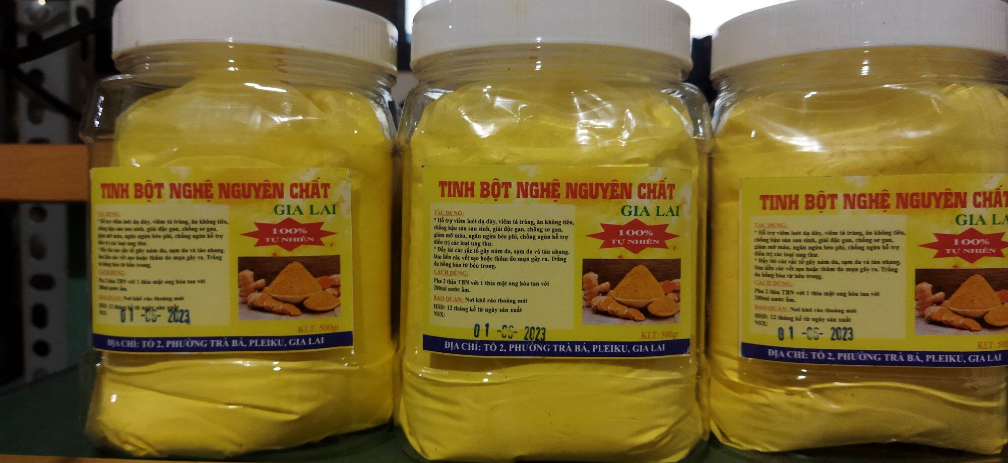 1kg Tinh bột nghệ nguyên chất và viên tinh bột nghệ mật ong, sản phẩm có tác dụng tốt cho chăm sóc da