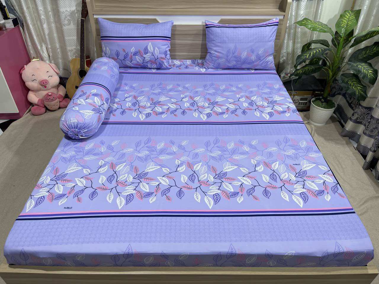 Bộ drap ga thun hàn quốc 4 món mẫu mới
