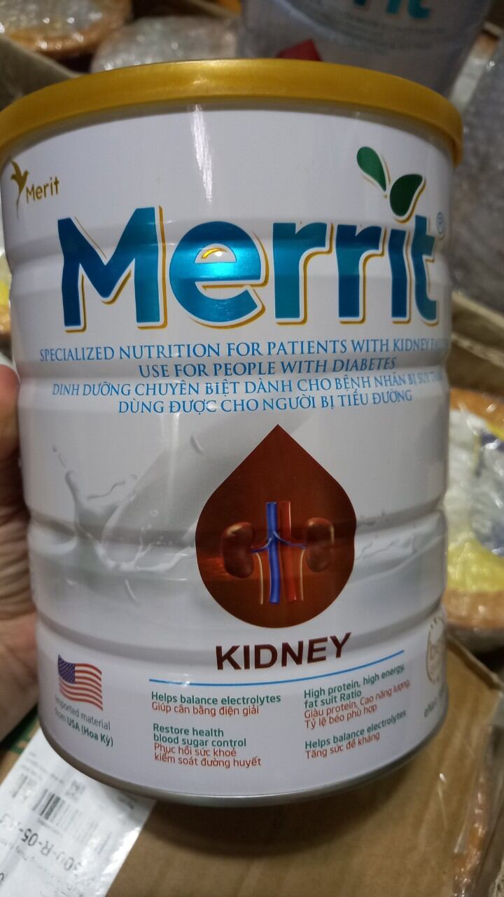 Sữa tiểu đường merrit kidney, nguyên liệu nhập từ hoa kỳ, 900g, thanh lý cận date 06/2024
