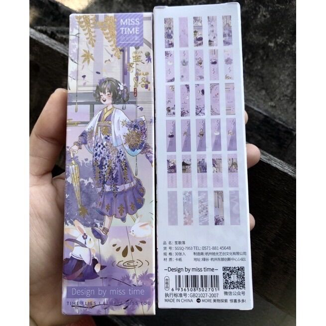 Hộp 30 tấm bookmark kẹp sách ( giao ngẫu nhiên )