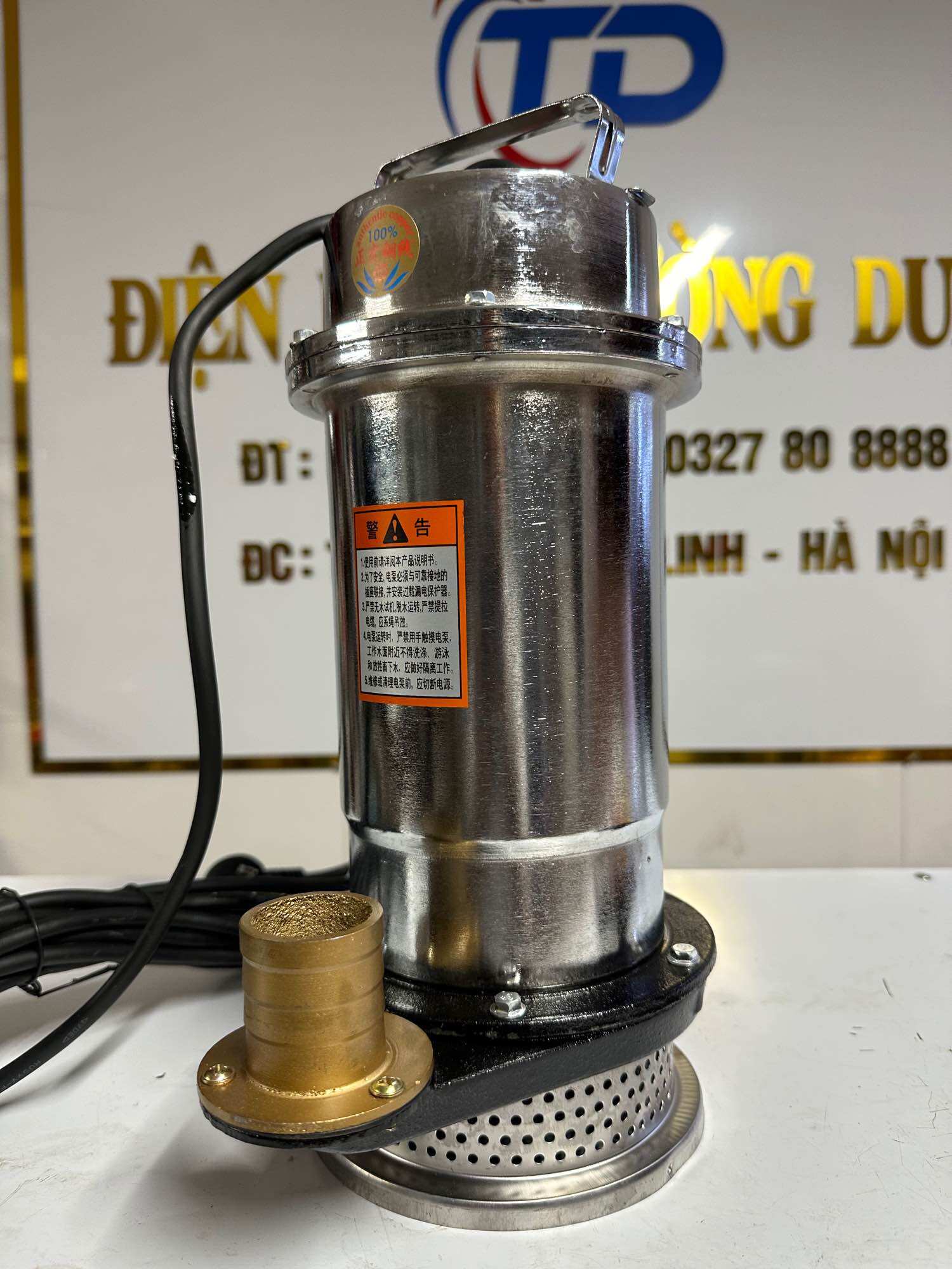 Máy bơm nước chìm . bơm tõm 750w - 370w inox dây đồng 100% . máy bơm nước thải, bơm ao cá