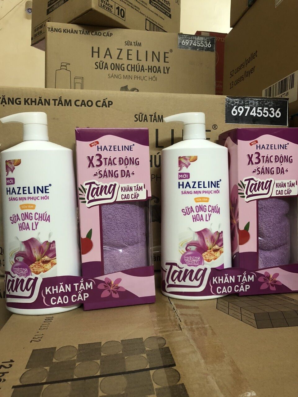 Sữa tắm hazeline sữa ông chúa 800ml tặng
