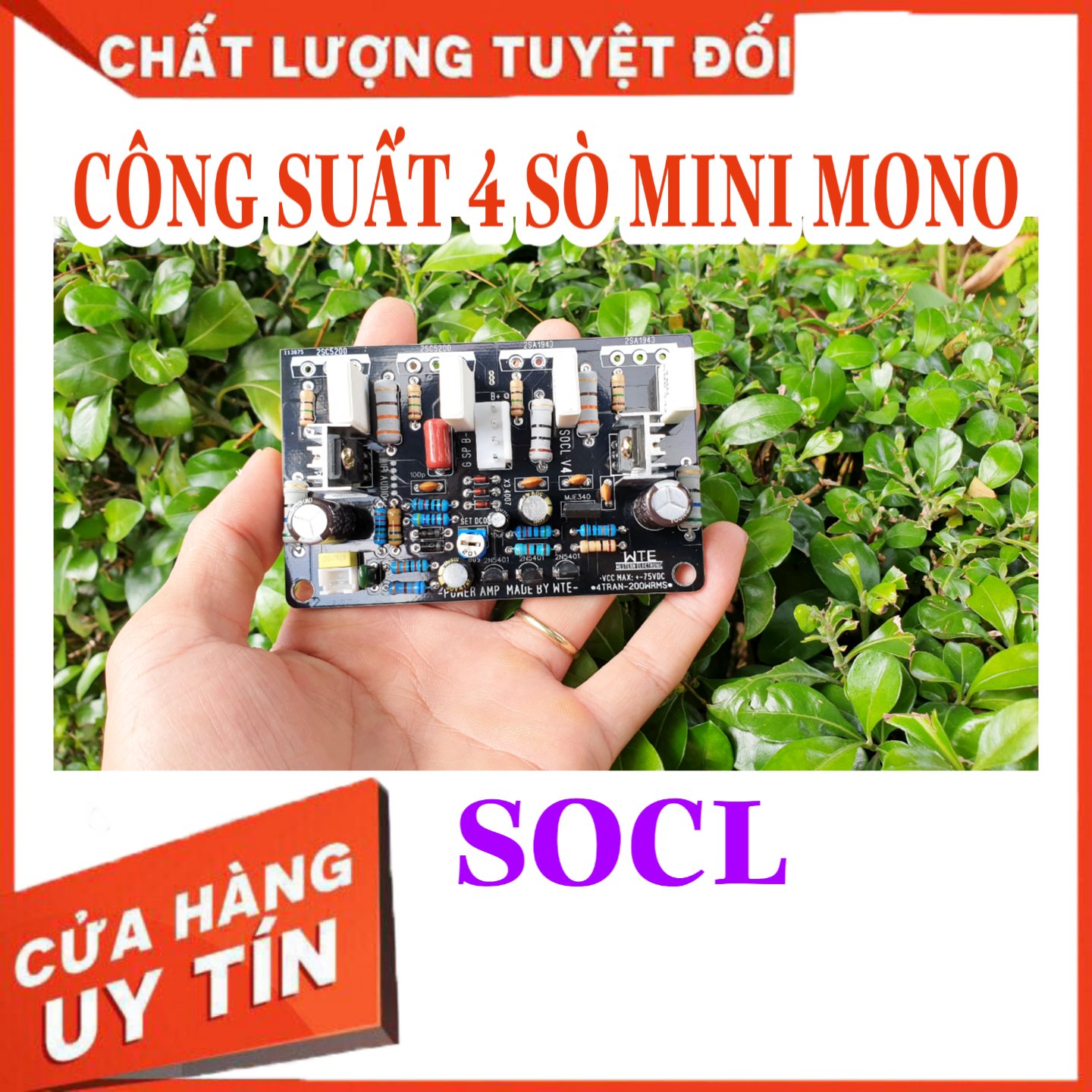 Mạch công suất 4 sò mono phiên bản mini socl