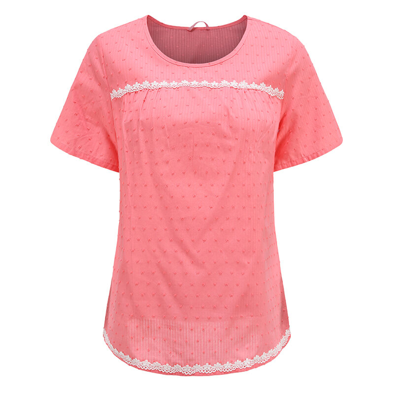 Váy Ngủ Cotton Nguyên Chất Thoải Mái SLOGGI Series Home Clothes HW00227 Áo Ngủ Cổ Tròn Tay Ngắn Mùa Hè Cho Nữ