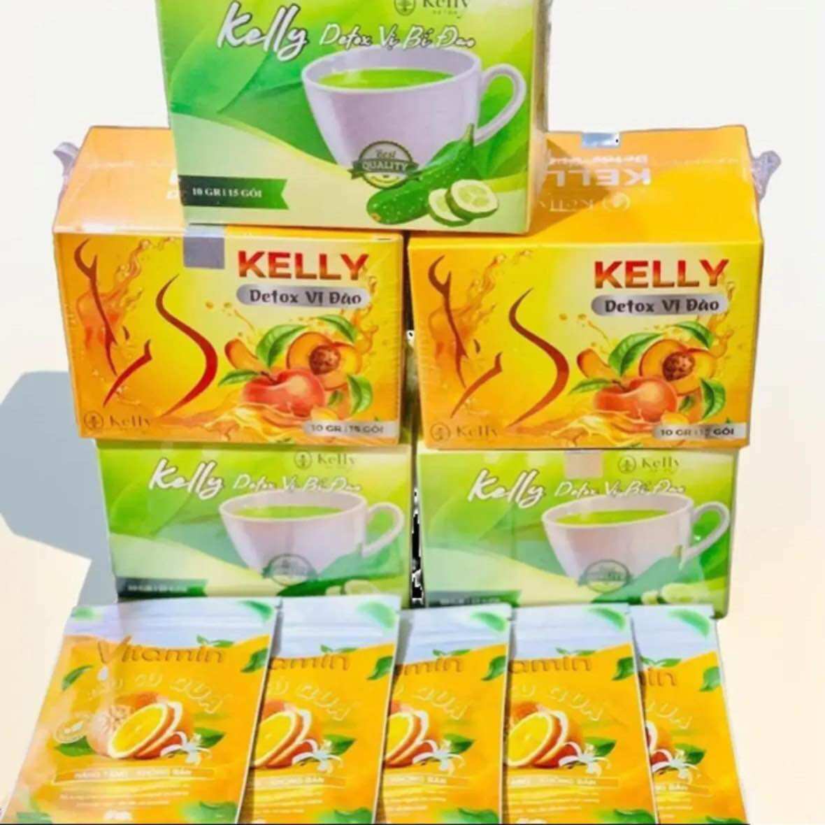 Trà đào Kelly detox cty DietVip Thao Vu