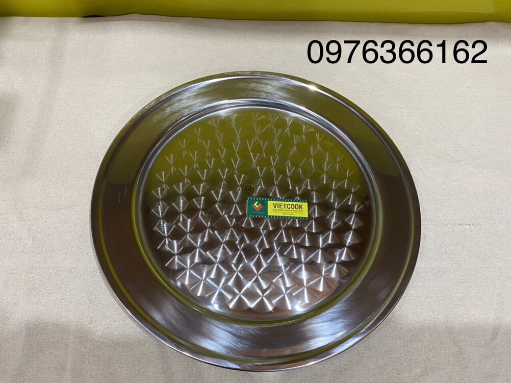 Mâm inox Việtcook (Mâm cơm) Sezi 40, 44, 48, 52, 56cm