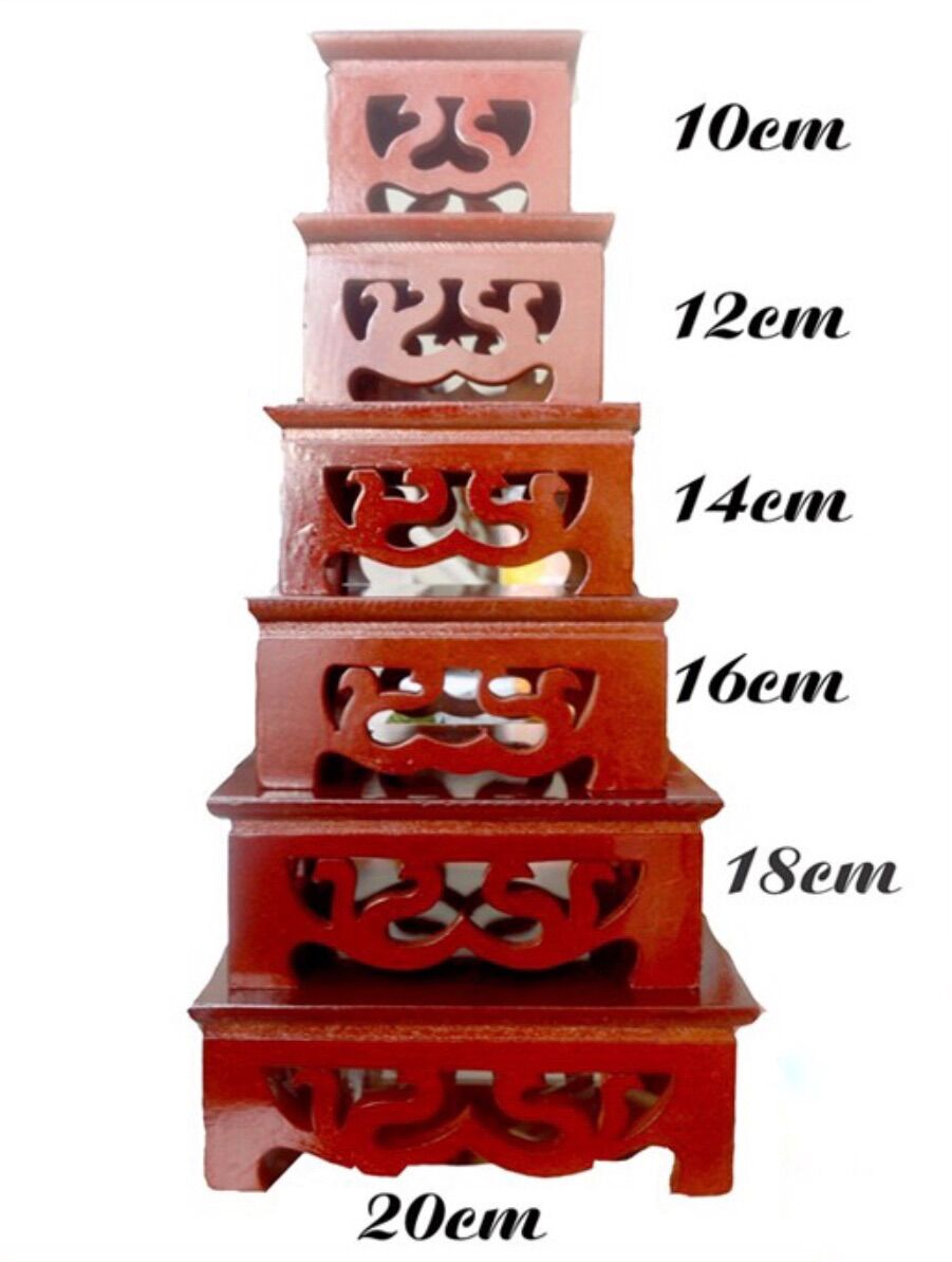 Đế gỗ vuông thờ cúng 12cm
