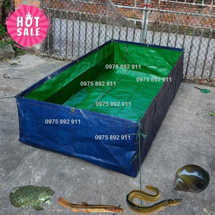 bể bạt ươm ốc ,ếch , cá 2x1x0,5 - chất liệu bạt sịn