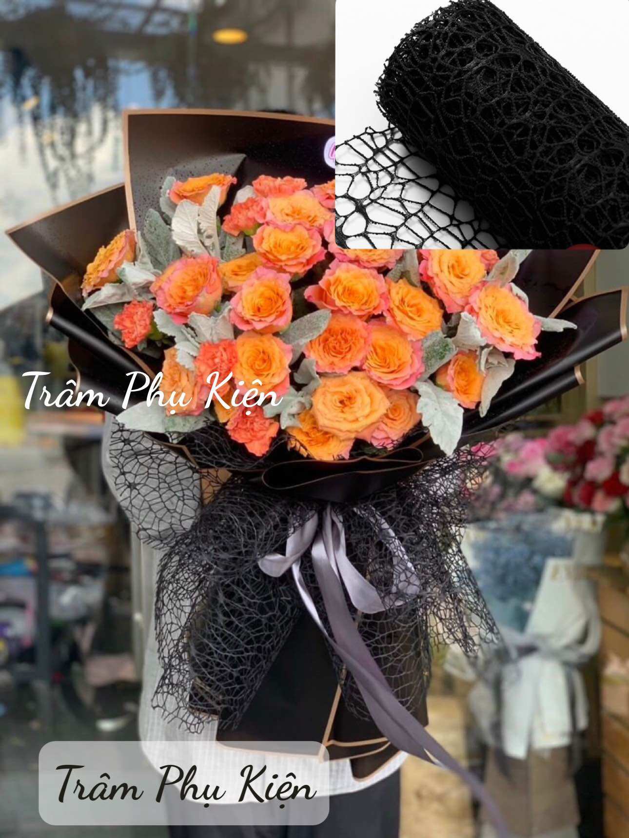 (Cuộn5M) Lưới nhện bó hoa 50cm