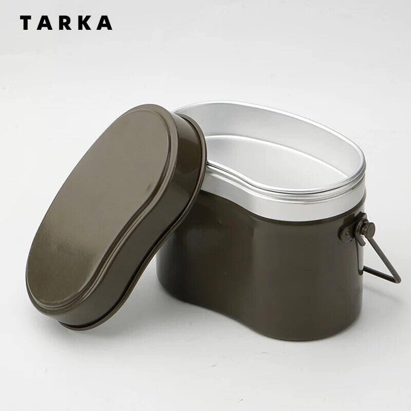 TAKRA 1200Ml Phong Cách Đức Cắm Trại Hộp Cơm Trưa Hợp Kim Nhôm Dung Tích Lớn Quân Sự Căng Tin Lộn Xộn Thiếc Dành Cho Đi Bộ Đường Dài Và Dã Ngoại Ngoài Trời