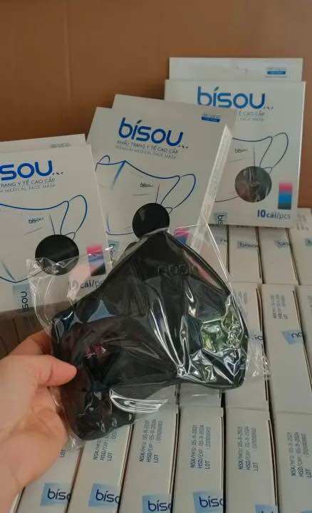 Khẩu trang 5D BISOU ĐEN HỘP 10 cái