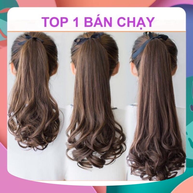 CỘT TÓC GIẢ XOĂN NGẮN 38cm C009