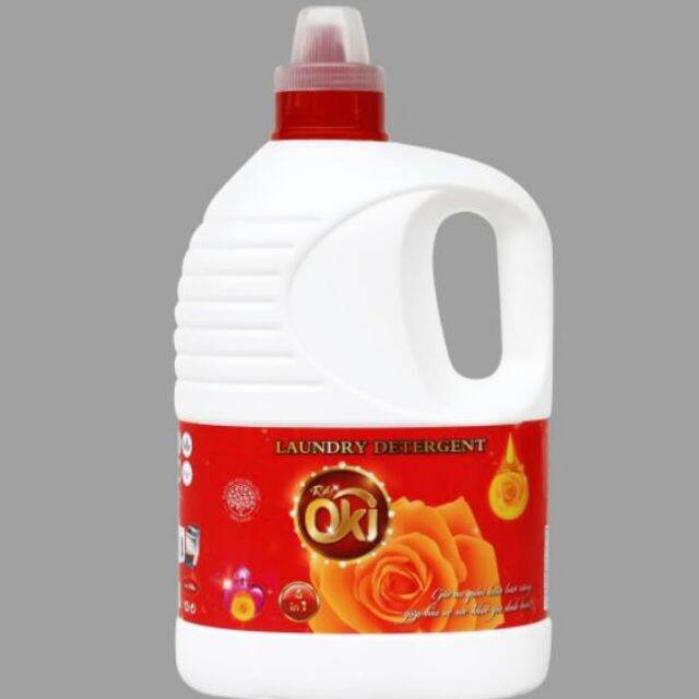 Nước giặt xả oki 6 in 1 can 4l